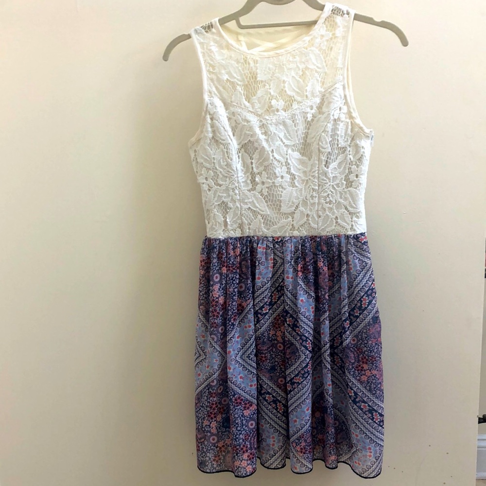 Lacey floral purple teen/junior dress